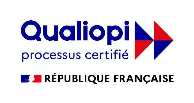 Logo Qualiopi processus certifié – République française